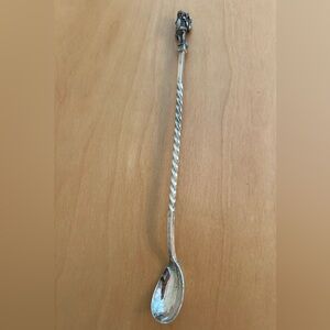 Reed & Barton Silver Santa Claus Cocktail Spoon 11”
